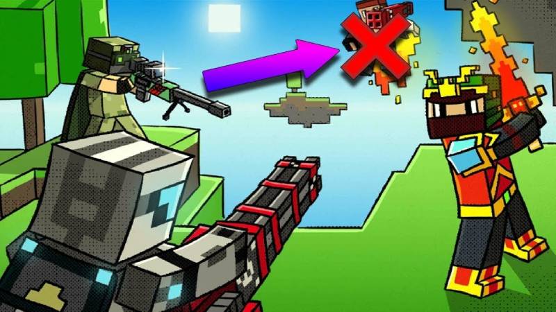Hướng dẫn chơi game bắn súng Minecraft cùng bạn bè